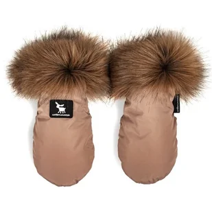 COTTONMOOSE RĘKAWICZKI DO WÓZKA OCIEPLACZ DŁONI CAMEL - Akcesoria do wózków - miniaturka - grafika 1