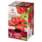 Herbata - Carrefour Extra Herbatka owocowa z dziką różą i hibiskusem 40 g (20 x 2 g) - miniaturka - grafika 1