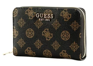 GUESS Laurel SLG Medium Zip Around, damski portfel, jeden rozmiar, Logo Mocha, Taille unique - Portfele - miniaturka - grafika 1