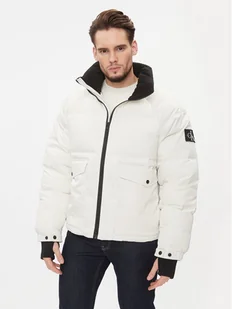 Calvin Klein Jeans Kurtka zimowa J30J324064 Biały Relaxed Fit - Kurtki męskie - miniaturka - grafika 1