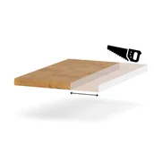 Blaty meblowe i parapety okienne - HURTOWNIA-MEBLI Blat kuchenny laminowany blande dąb lancelot drewniany 20-29cm na wymiar - miniaturka - grafika 1