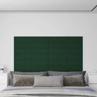 Panele ścienne i boazeria - Panele ścienne, 12 szt, ciemnozielone, 90x15 cm tkanina 1,62 m² - miniaturka - grafika 1