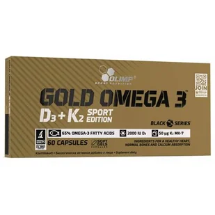 Olimp GOLD OMEGA 3 D3+K2 60 kaps - Witaminy i minerały dla sportowców - miniaturka - grafika 1