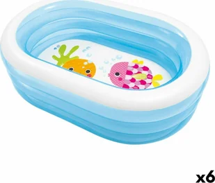 Dmuchany Fotel dla Dzieci Intex Owalna Niebieski Biały 230 L 163 x 46 x 107 cm 6 Sztuk - Zabawki i gry sportowe - miniaturka - grafika 1