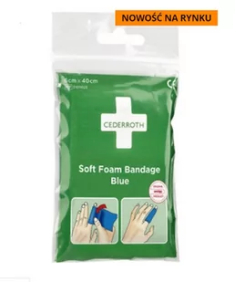 Bandaż Piankowy Niebieski Cederroth Soft Foam Bandage 6 Cm X 40 Cm- Opakowanie 40 Sztuk - Apteczki i materiały opatrunkowe - miniaturka - grafika 1