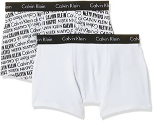 Calvin Klein Szorty Bokserki Męskie Opakowanie 2 Bawełna Elastyczna, Biały Pr/Biały, 10-12 lat - Spodenki damskie - miniaturka - grafika 1