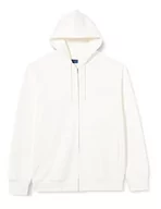 Bluzy męskie - GANT Męska bluza z kapturem Reg Tonal Shield Full Zip Hoodie, Eggshell, L - miniaturka - grafika 1