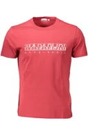 Koszulki i topy damskie - MĘSKI T-SHIRT Z KRÓTKIM RĘKAWEM NAPAPIJRI CZERWONY - Napapijri - miniaturka - grafika 1