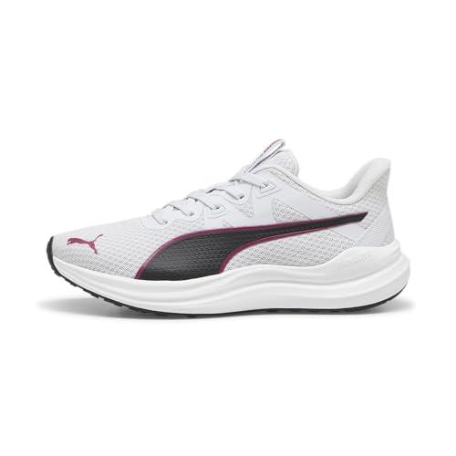 PUMA Reflect Lite Jr, Trampki dla dzieci i chłopców, Silver Mist Puma Black Magenta Gleam, 39 EU