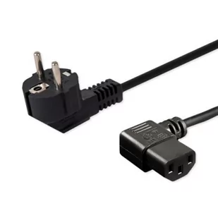 Elmak SAVIO CL-116 Kabel zasilający Schuko męski kątowy IEC C13 kątowy 1,8m - Kable komputerowe i do monitorów - miniaturka - grafika 2