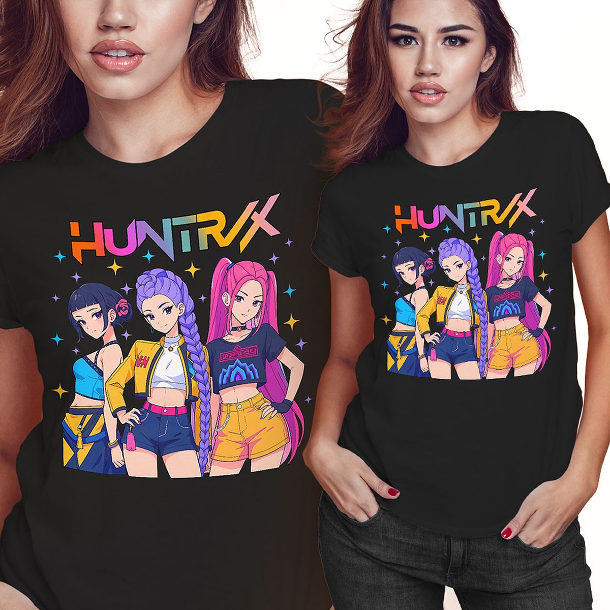 KOSZULKA DAMSKA T-SHIRT KPOP DEMON HUNTERS HUNTRIX L