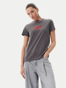 PINKO T-Shirt Trapani 105050 A2D6 Szary Regular Fit - Koszulki i topy damskie - miniaturka - grafika 1