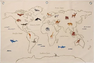 Dekoracja ścienna The World 80 x 120 cm - Wyposażenie pokoiku dziecięcego - miniaturka - grafika 1