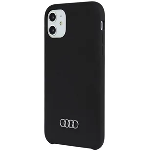 Audi Silicone Case iPhone 11 / Xr 6.1" czarny/black hardcase AU-LSRIP11-Q3/D1-BK - Etui i futerały do telefonów - miniaturka - grafika 2