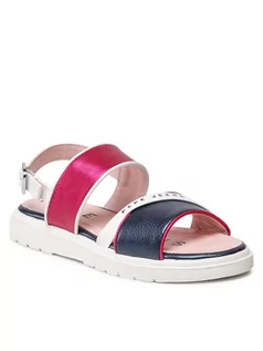Buty dla dziewczynek - Pepe Jeans Sandały Wendy Logo PGS90183 Różowy - grafika 1