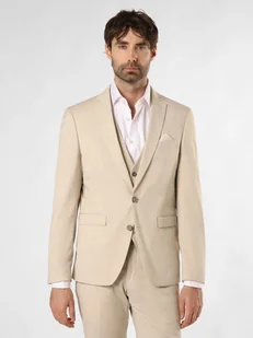 Finshley & Harding Męska kurtka modułowa - Oakland Mężczyźni Slim Fit beżowy marmurkowy, 42 - Marynarki męskie - miniaturka - grafika 1