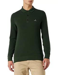 Swetry męskie - GANT sweter męski, Zielony (Storm Green), 3XL - grafika 1