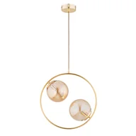 Lampy sufitowe - Złota lampa wisząca z dekoracyjnymi kloszami AL 62439 z serii ADINO - miniaturka - grafika 1