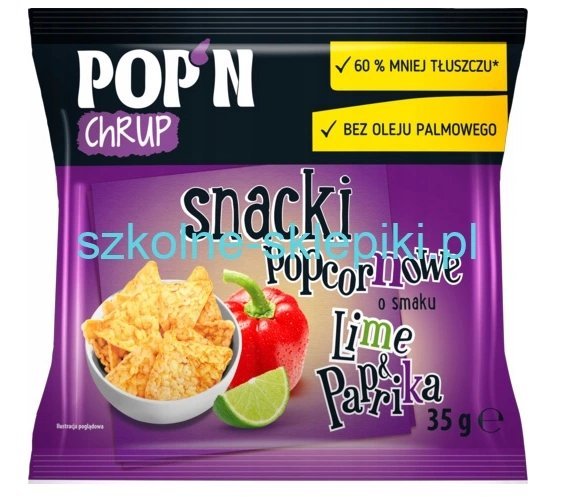 SANTE SNACK POPCORNOWE PAPRIKA & LIME 35G