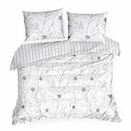 Pościel - Eurofirany Pościel satynowa 220x200 Spring 33 biała czarna kwiaty NEW24 - miniaturka - grafika 1