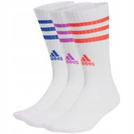 Skarpetki męskie - Skarpety adidas 3-Stripes Cushioned Crew Socks 3 Pairs IZ0122 43-45 - miniaturka - grafika 1