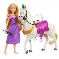 Figurki dla dzieci - Mattel HLW23 Disney Princess Roszpunka i Maksimus Lalka + koń - miniaturka - grafika 1