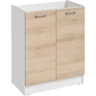 Szafki kuchenne - Szafka Pod Zlewozmywak 2 Drzwi DZ 6 Ecomodel Layman Czarny Połysk, Biały Mat - miniaturka - grafika 1