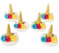 Dodatki do ciast w proszku - Figurka cukrowa na tort jednorożec ozdoby na tort dekoracje urodzinowe mini - miniaturka - grafika 1