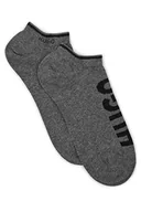 Skarpetki damskie - HUGO Męskie skarpety typu sneakers 2P AS LOGO CC dwupak z elastycznej mieszanki bawełny, Medium Grey31., 43-46 EU - miniaturka - grafika 1