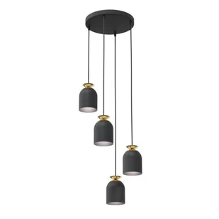 Target lampa wisząca 4xE27 czarna/złota 1400/4PREM - Lampy sufitowe - miniaturka - grafika 1