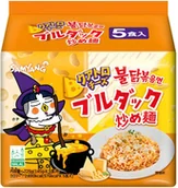 Kuchnie świata - Danie o smaku ostrego kurczaka Quattro Cheese Buldak 5 x 145g - Samyang Japan - miniaturka - grafika 1