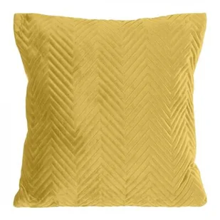 Poszewka dekoracyjna SOFIA 45 x 45 cm musztardowa - Poszewki na poduszki - miniaturka - grafika 1