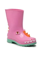 Buty dla dziewczynek - Melissa Kalosze Mini Melissa Rain Boot + Fabul 33677 Różowy - miniaturka - grafika 1