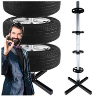 Akcesoria motoryzacyjne - STOJAK WIESZAK NA KOŁA FELGI DO PRZECHOWYWANIA zimowe letnie DO 225mm 100kg D904 - miniaturka - grafika 1