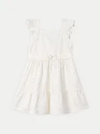 Sukienki i spódniczki dla dziewczynek - Mayoral Sukienka codzienna 3956 Écru Regular Fit - miniaturka - grafika 1