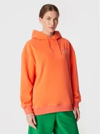 Bluzy damskie - Tommy Jeans Polar Signature DW0DW14358 Pomarańczowy Oversize - miniaturka - grafika 1