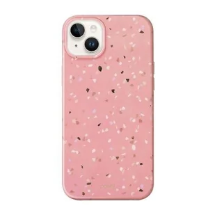 UNIQ etui Coehl Terrazzo iPhone 14 6,1" różowy/coral pink - Etui i futerały do telefonów - miniaturka - grafika 1