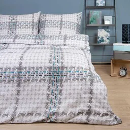 Darymex Pościel bawełniana 160x200 szara krata pepitka 71470/1 Cottonlove 6 - Pościel Darymex Pościel bawełniana 160x200 szara krata pepitka 71470/1 Cottonlove 6 - Pościel - miniaturka - grafika 1