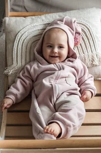 Hi Little One kombinezon całoroczny z kapturem TOG 2,0 OverSize BOHO Blush roz M Pom Pom - Kombinezony dla dzieci - miniaturka - grafika 1