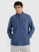 Bluzy męskie - 4F Polar regular ze stójką męski - granatowy XXL - miniaturka - grafika 1