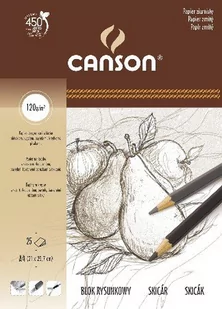 Canson Blok rysunkowy A4 120g. 25k. biały - Szkolne artykuły papiernicze - miniaturka - grafika 1