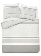 Pościel - Detexpol Pościel flanelowa 220x200 beżowa pasy ornamenty 4520 B Flanela 2023 - miniaturka - grafika 1