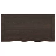 Półki do salonu - Półka, ciemnoszara, 80x40x4 cm, wykończone lite drewno dębowe Lumarko! - miniaturka - grafika 1