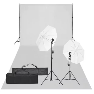 vidaXL Fotograficzny zestaw studyjny z lampami i tłem - Lampy studyjne - miniaturka - grafika 1