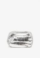 Torebki damskie - Srebrna Koktajlowa Torebka Vices z Cyrkoniami Darnelle - miniaturka - grafika 1