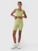 Spodenki damskie - 4F Legginsy kolarki treningowe damskie - zielone XS - miniaturka - grafika 1