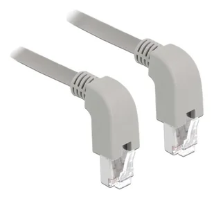 Kabel sieciowy Delock RJ45 Cat.5e SF / UTP skierowany w dół / skierowany pod kątem w dół 1m - Kable miedziane - miniaturka - grafika 1