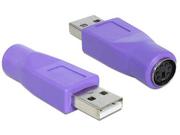 Kable komputerowe i do monitorów - Delock ADAPTER USB->PS/2 FIOLETOWY (AIDEKA000000050) - miniaturka - grafika 1