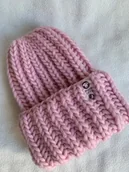 Czapki damskie - Czapka Big Happy pink handmade - miniaturka - grafika 1