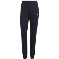 Spodnie męskie - Spodnie damskie adidas Essentials Slim Tapered Cuffed Pant granatowe GM8736-XL - miniaturka - grafika 1